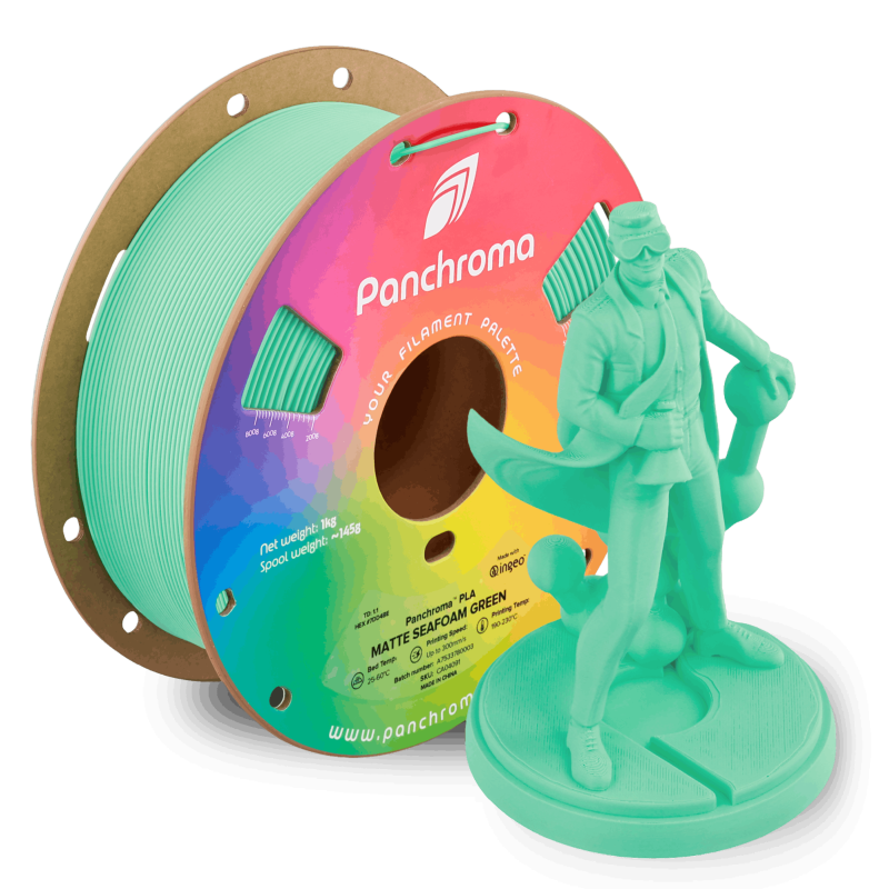 Polymaker Panchroma™ PLA Matte Seafoam Green / Zeeschuim Groen Polymaker Panchroma™ PLA Matte Seafoam Green / Zeeschuim Groen