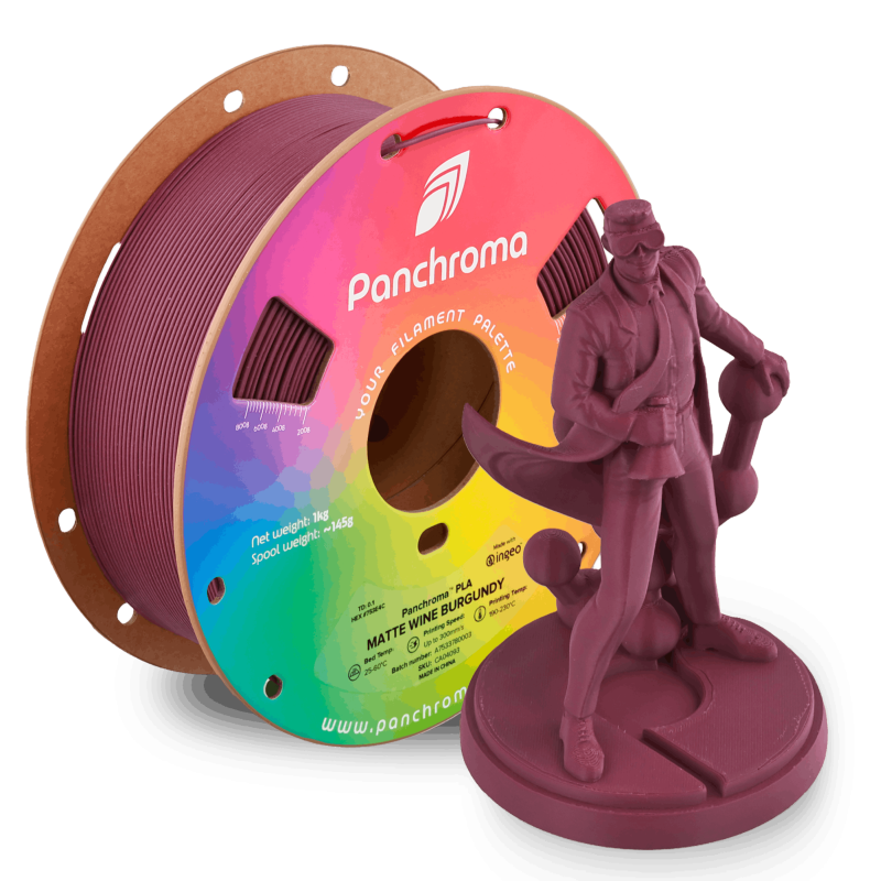 Polymaker Panchroma™ PLA Matte Wine Burgundy Filament Polymaker Panchroma™ PLA Matte Wine Burgundy Filament