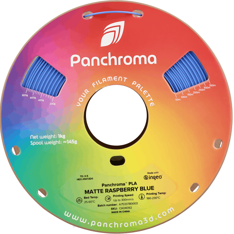 Polymaker Panchroma™ PLA Matte Raspberry Blue Filament Polymaker Panchroma™ PLA Matte Raspberry Blue Filament