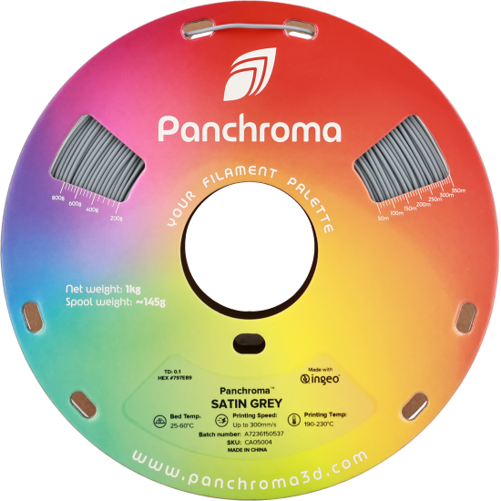 Polymaker Panchroma™ PLA Satin Grey Filament Polymaker Panchroma™ PLA Satin Grey Filament