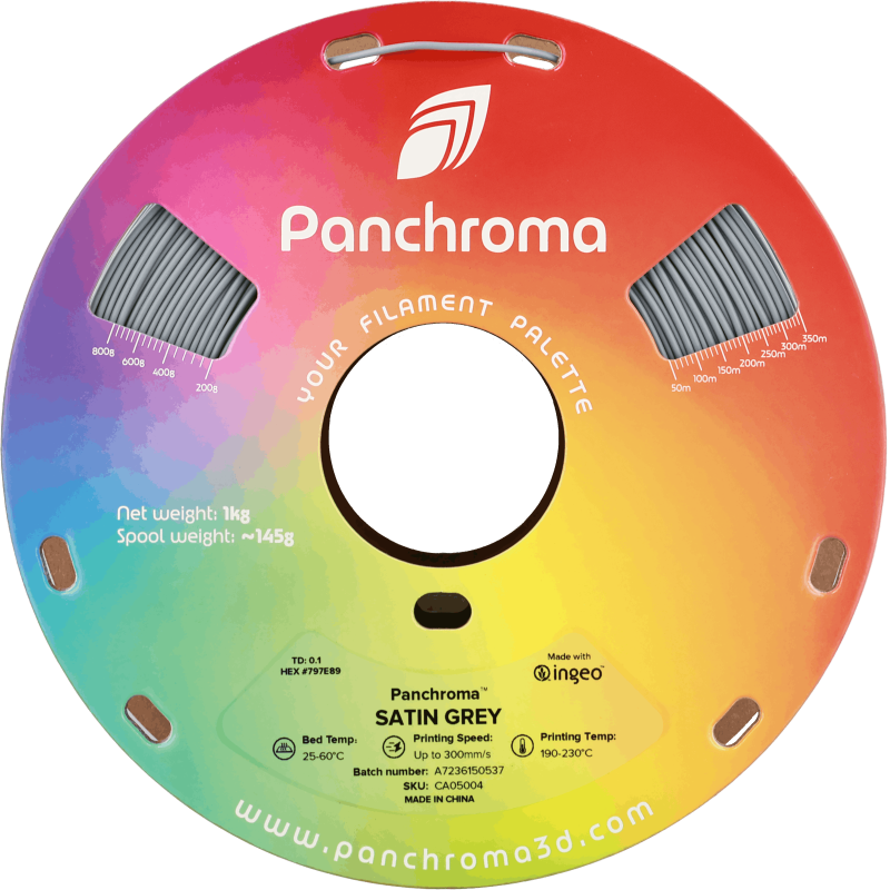 Polymaker Panchroma™ PLA Satin Grey Filament Polymaker Panchroma™ PLA Satin Grey Filament