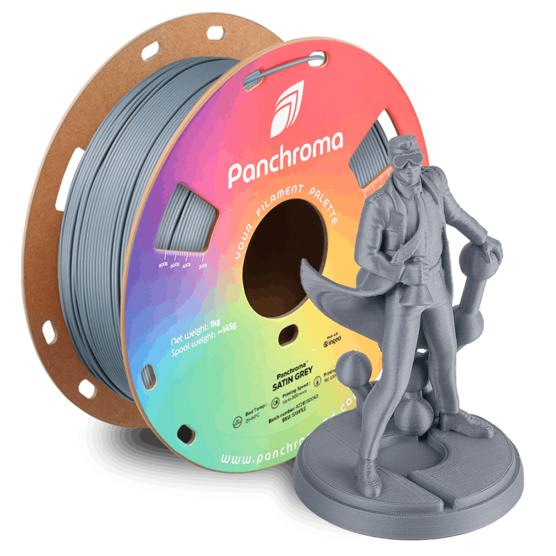 Polymaker Panchroma™ PLA Satin Grey Filament Polymaker Panchroma™ PLA Satin Grey Filament