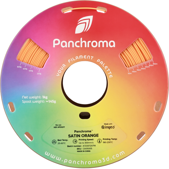 Polymaker Panchroma™ PLA Satin Orange Filament Polymaker Panchroma™ PLA Satin Orange Filament