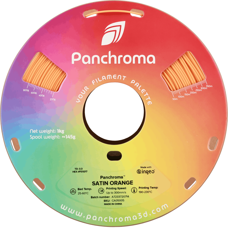 Polymaker Panchroma™ PLA Satin Orange Filament Polymaker Panchroma™ PLA Satin Orange Filament
