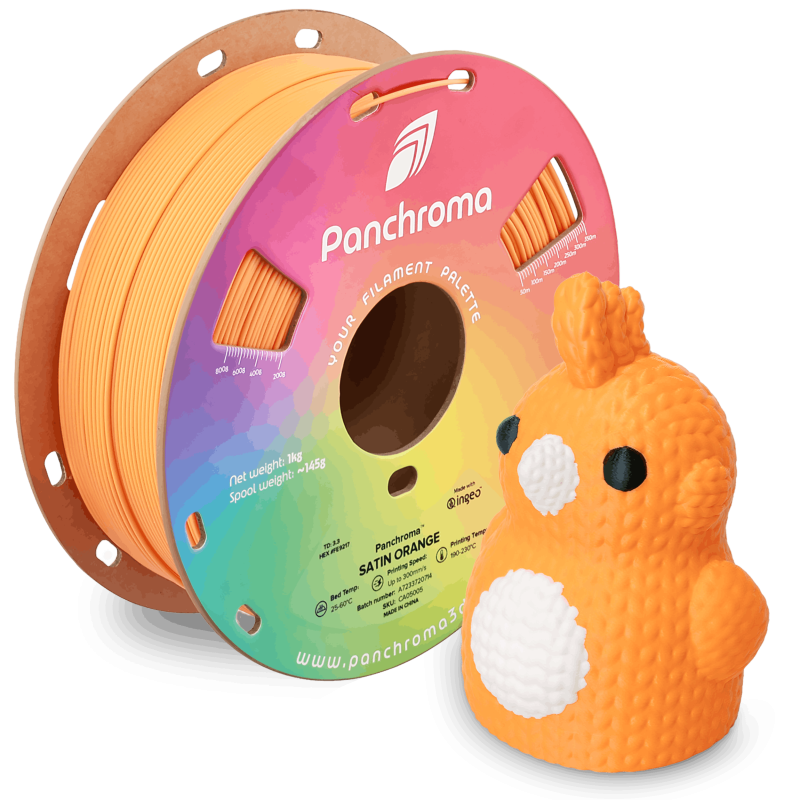 Polymaker Panchroma™ PLA Satin Orange Filament Polymaker Panchroma™ PLA Satin Orange Filament