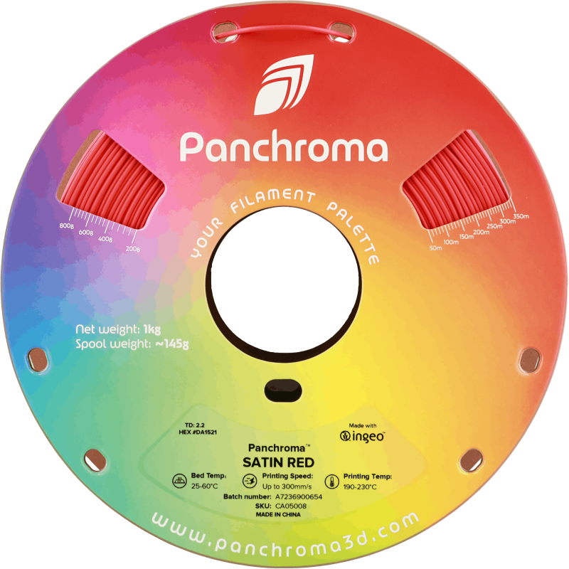 Polymaker Panchroma™ PLA Satin Red Filament Polymaker Panchroma™ PLA Satin Red Filament