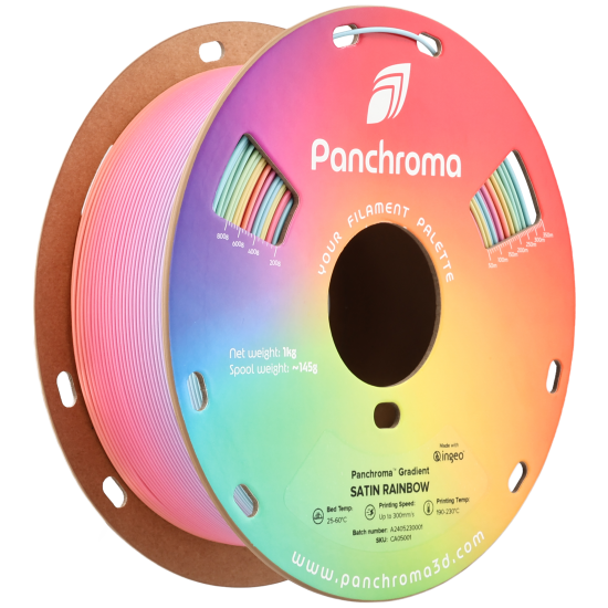 Polymaker Panchroma™ PLA Gradient Satin Rainbow Filament Polymaker Panchroma™ PLA Gradient Satin Rainbow Filament