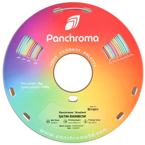 Polymaker Panchroma™ PLA Gradient Satin Rainbow Filament Polymaker Panchroma™ PLA Gradient Satin Rainbow Filament