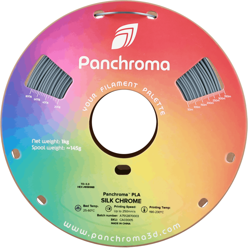 Polymaker Panchroma™ PLA Silk Chrome Filament Polymaker Panchroma™ PLA Silk Chrome Filament