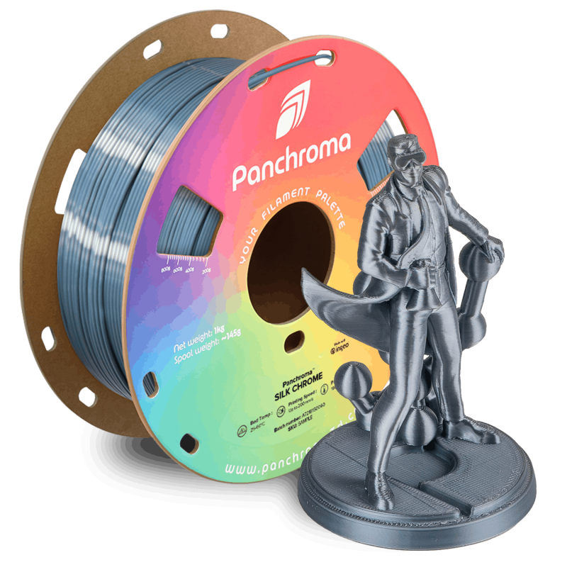 Polymaker Panchroma™ PLA Silk Chrome Filament Polymaker Panchroma™ PLA Silk Chrome Filament