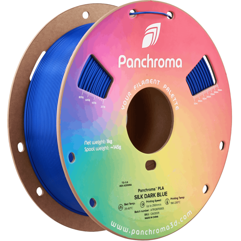 Polymaker Panchroma™ PLA Silk Dark Blue Filament Polymaker Panchroma™ PLA Silk Dark Blue Filament