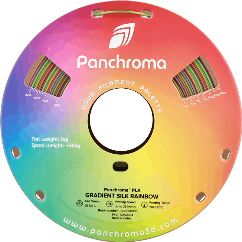 Polymaker Panchroma™ PLA Gradient Silk Rainbow Filament Polymaker Panchroma™ PLA Gradient Silk Rainbow Filament