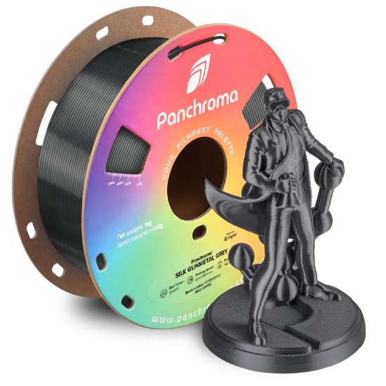Polymaker Panchroma™ PLA Silk Gun Metal Grey Filament