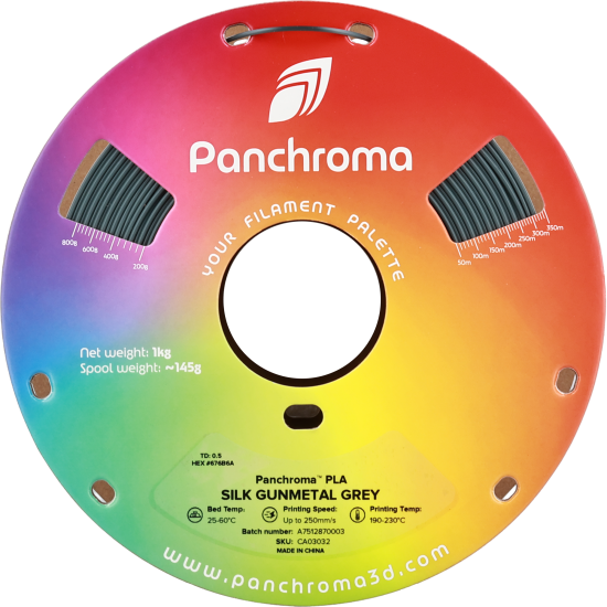 Polymaker Panchroma™ PLA Silk Gun Metal Grey Filament