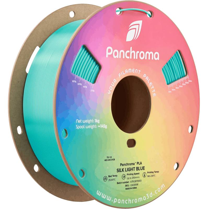 Polymaker Panchroma™ PLA Silk Light Blue Filament Polymaker Panchroma™ PLA Silk Light Blue Filament