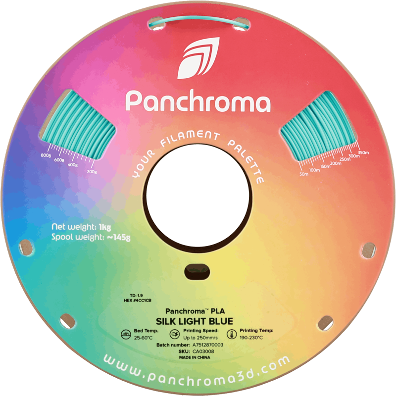 Polymaker Panchroma™ PLA Silk Light Blue Filament Polymaker Panchroma™ PLA Silk Light Blue Filament