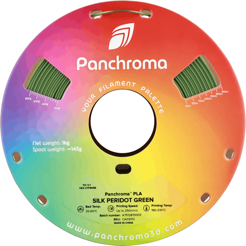 Polymaker Panchroma™ PLA Silk Peridot Green Filament Polymaker Panchroma™ PLA Silk Peridot Green Filament