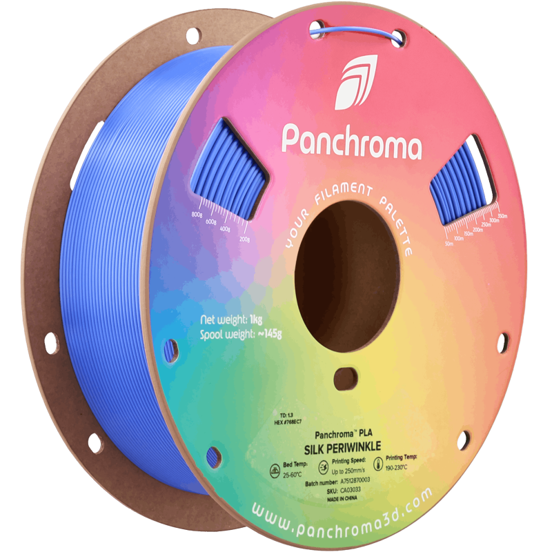 Polymaker Panchroma™ PLA Silk Periwinkle Filament Polymaker Panchroma™ PLA Silk Periwinkle Filament