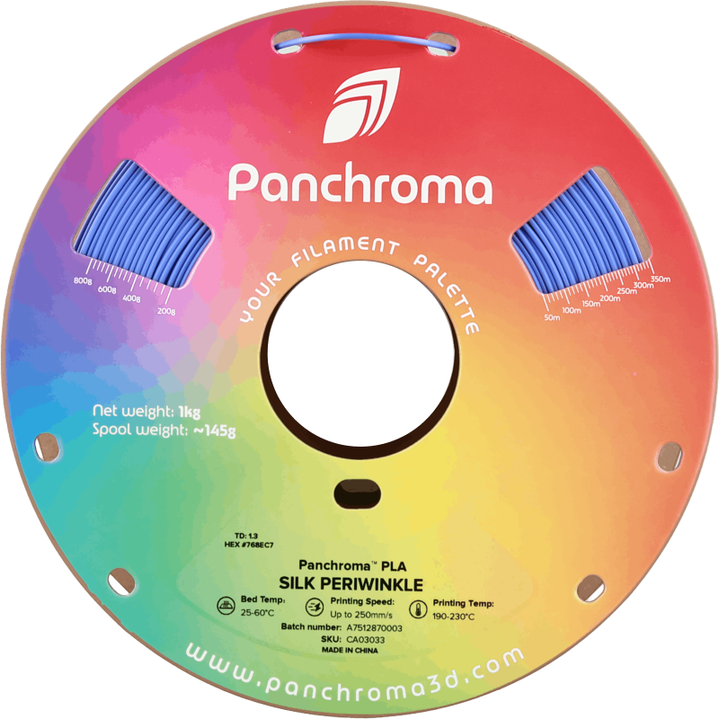Polymaker Panchroma™ PLA Silk Periwinkle Filament Polymaker Panchroma™ PLA Silk Periwinkle Filament