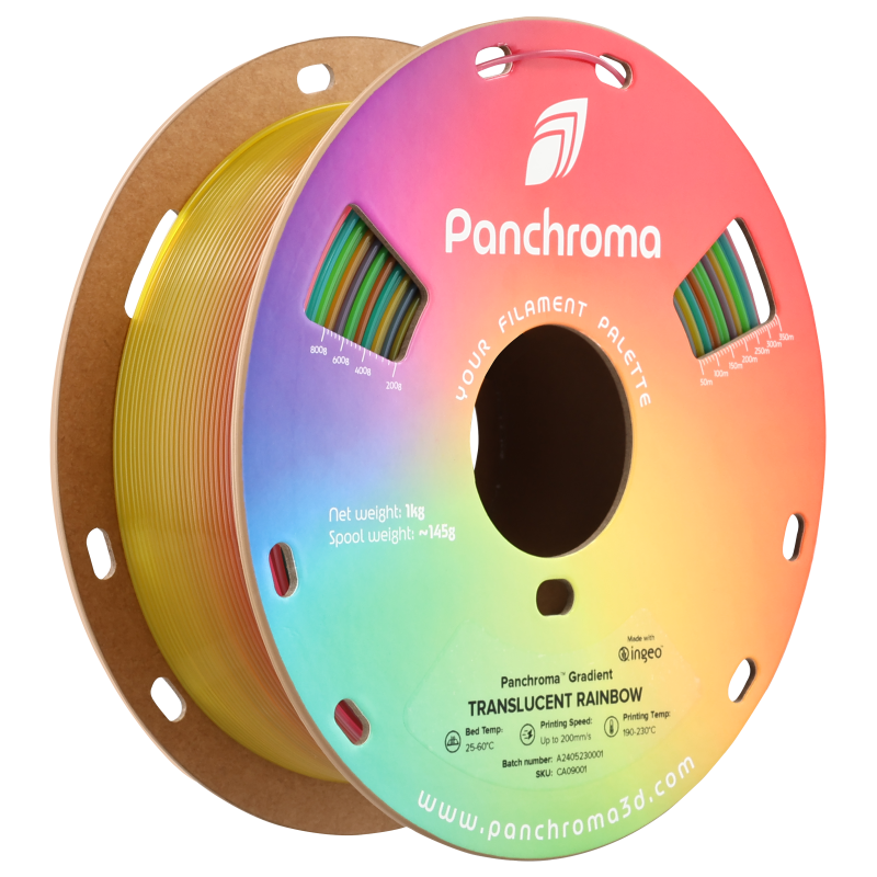 Polymaker Panchroma™ PLA Gradient Translucent Rainbow Filament