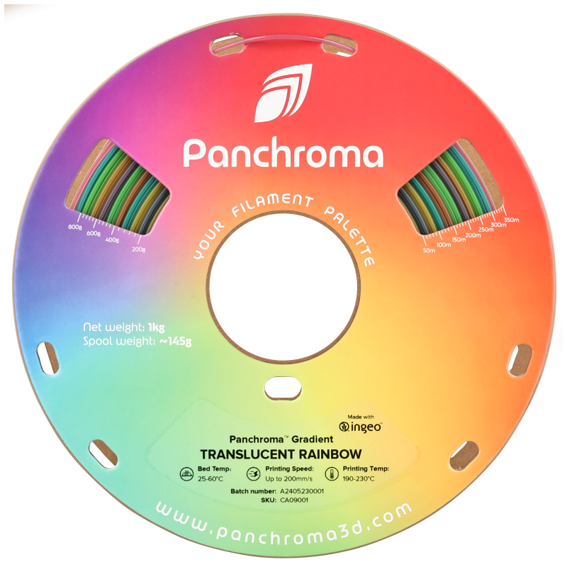 Polymaker Panchroma™ PLA Gradient Translucent Rainbow Filament