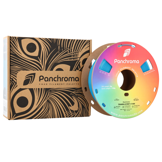 Polymaker Panchroma™ PLA Translucent Cyan Filament Polymaker Panchroma™ PLA Translucent Cyan Filament