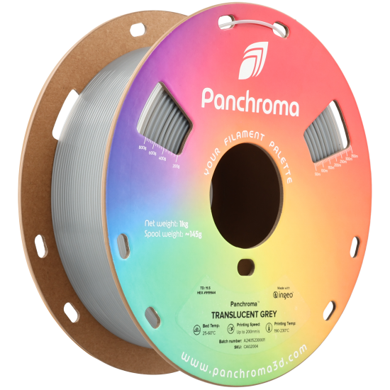 Polymaker Panchroma™ PLA Translucent Grey Filament Polymaker Panchroma™ PLA Translucent Grey Filament