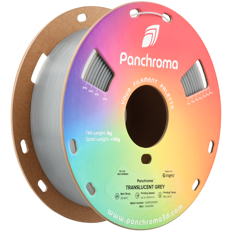 Polymaker Panchroma™ PLA Translucent Grey Filament Polymaker Panchroma™ PLA Translucent Grey Filament