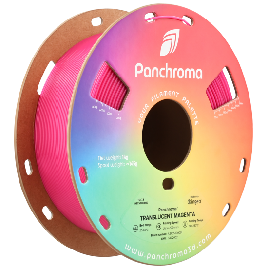 Polymaker Panchroma™ PLA Translucent Magenta Filament Polymaker Panchroma™ PLA Translucent Magenta Filament