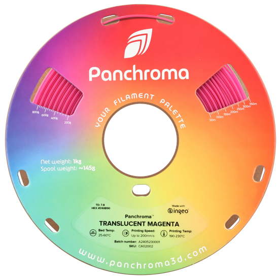 Polymaker Panchroma™ PLA Translucent Magenta Filament Polymaker Panchroma™ PLA Translucent Magenta Filament
