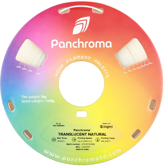 Polymaker Panchroma™ PLA Translucent Naturel Filament Polymaker Panchroma™ PLA Translucent Naturel Filament