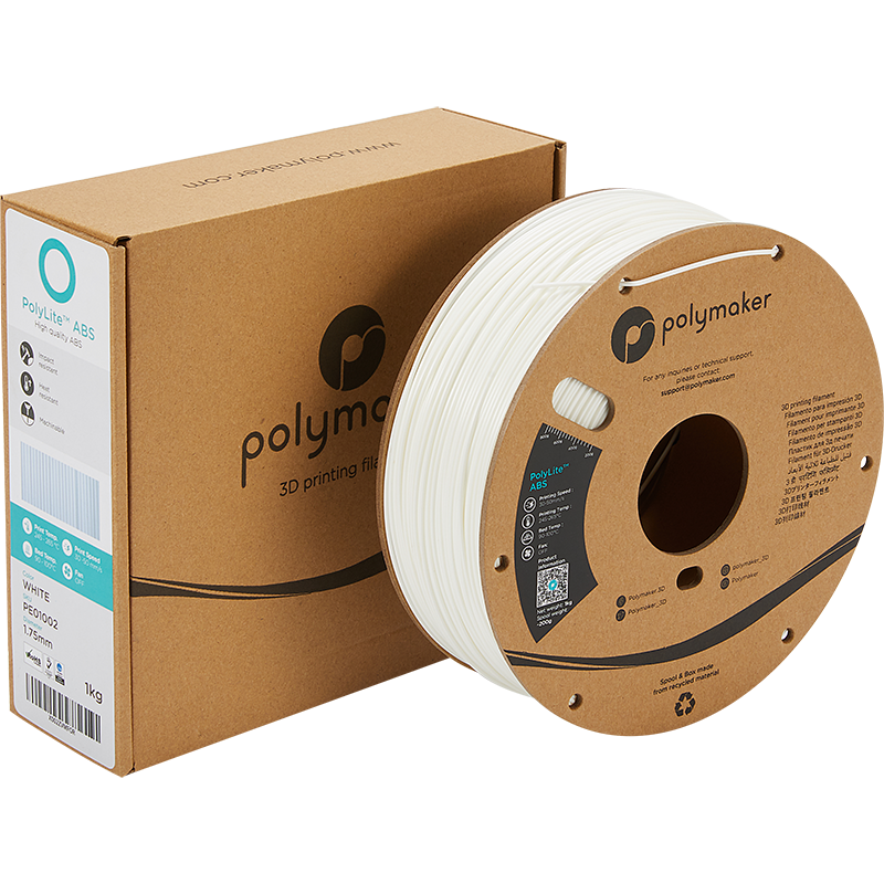 Polymaker PolyLite™ ABS White / Wit Filament 