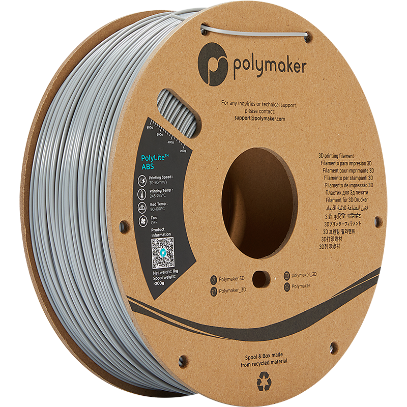 Polymaker PolyLite™ ABS Grey / Grijs Filament