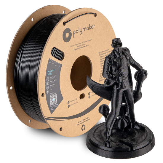 Polymaker PolyLite™ PETG Black / Zwart Filament Polymaker PolyLite™ PETG Black / Zwart Filament