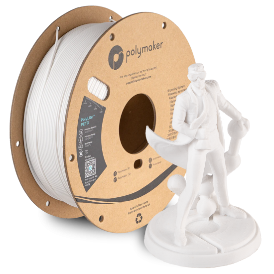 Polymaker PolyLite™ PETG White / Wit Filament Polymaker PolyLite™ PETG White / Wit Filament
