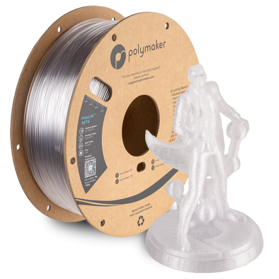 Polymaker PolyLite™ PETG Clear / Transparant Filament Polymaker PolyLite™ PETG Clear / Transparant Filament
