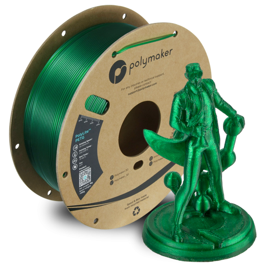 Polymaker PolyLite™ PETG Translucent Green / Transparant Groen Filament Polymaker PolyLite™ PETG Translucent Green / Transparant Groen Filament