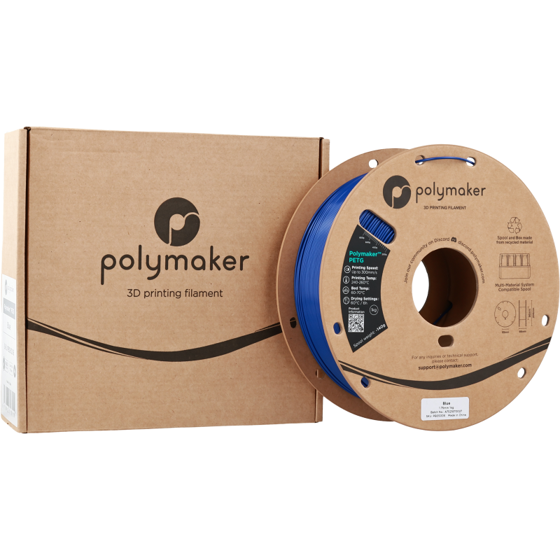 Polymaker™ PETG Blue / Blauw Filament Polymaker™ PETG Blue / Blauw Filament