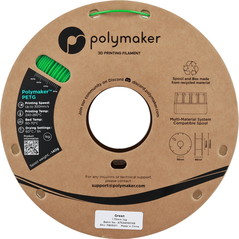 Polymaker™ PETG Green / Groen Filament