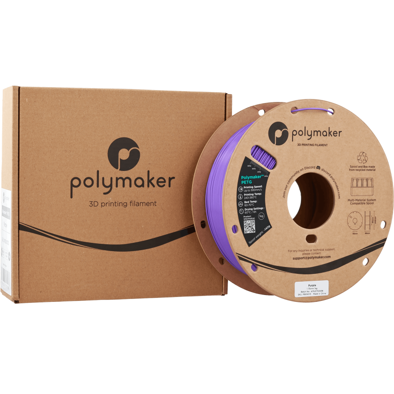 Polymaker™ PETG Purple / Paars Filament Polymaker™ PETG Purple / Paars Filament