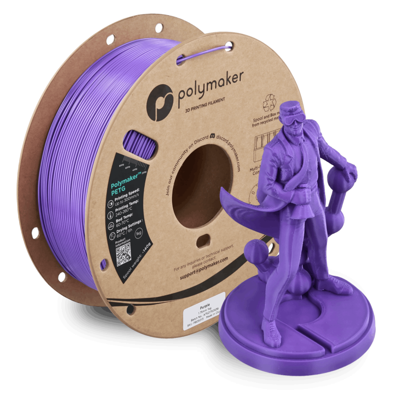 Polymaker™ PETG Purple / Paars Filament Polymaker™ PETG Purple / Paars Filament