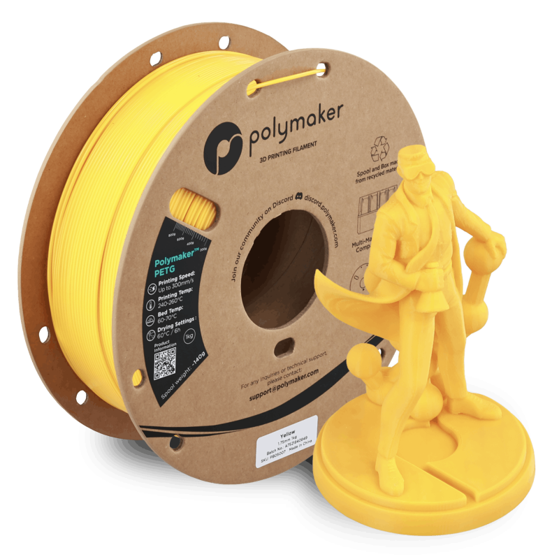 Polymaker™ PETG Yellow / Geel Filament Polymaker™ PETG Yellow / Geel Filament