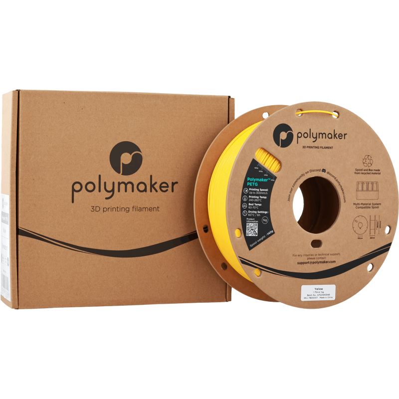 Polymaker™ PETG Yellow / Geel Filament Polymaker™ PETG Yellow / Geel Filament