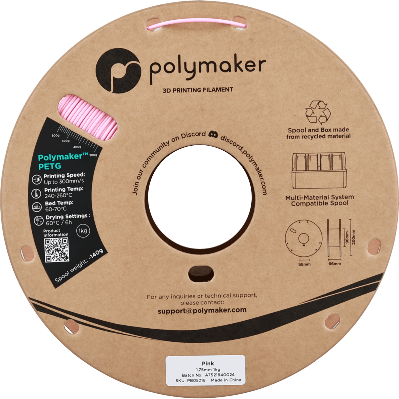 Polymaker™ PETG Pink / Roze Filament