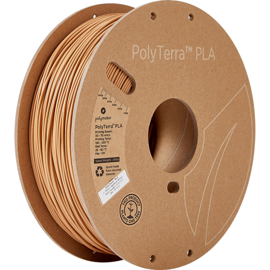 1.75mm Polymaker PolyTerra PLA Wood Brown