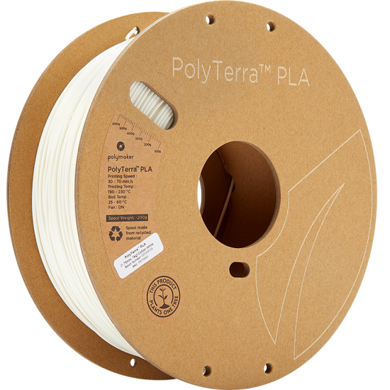 1.75mm Polymaker PolyTerra PLA Cotton White