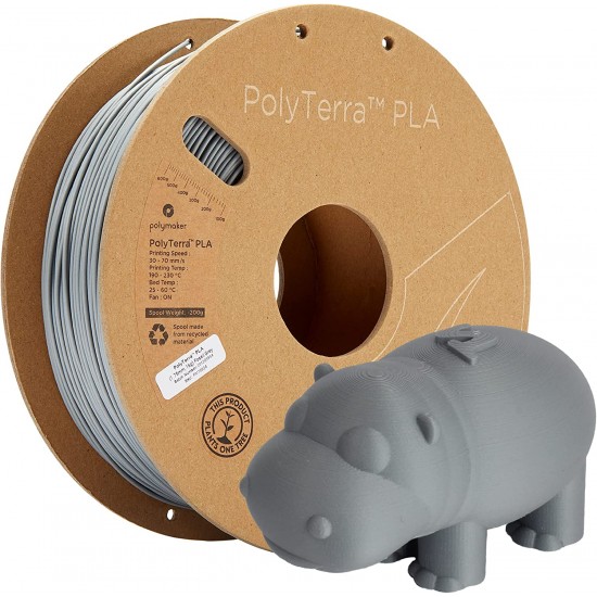 1.75mm Polymaker PolyTerra PLA Fossil Grey