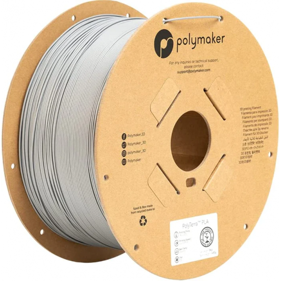 Polymaker PolyTerra PLA Fossil Grey / Fossiel Grijs 3kg Filament