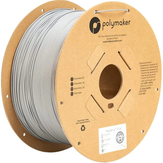 Polymaker PolyTerra PLA Fossil Grey / Fossiel Grijs 3kg Filament Polymaker PolyTerra PLA Fossil Grey / Fossiel Grijs 3kg Filament