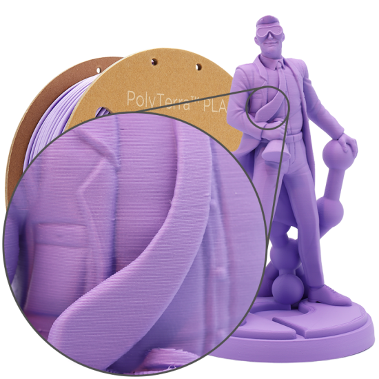 1.75mm Polymaker PolyTerra PLA Lavender Purple 1.75mm Polymaker PolyTerra PLA Lavender Purple